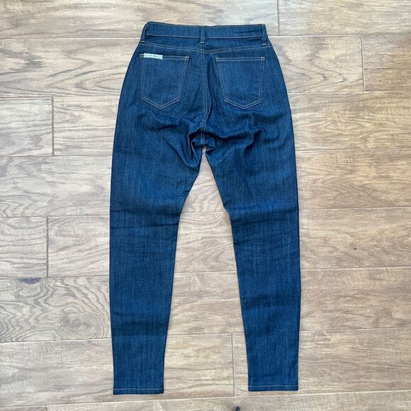 Blue Delta Jeans Women's Size 26x29 Dark Wash Skinny Custom Bespoke Raw Denim - Picture 2 of 8